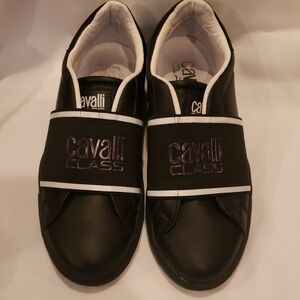 Cavalli Class Black and White Sneakers EU Size 38